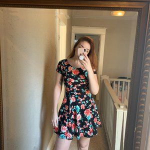 Stunning Floral Mini Skater Dress